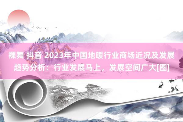 裸舞 抖音 2023年中国地暖行业商场近况及发展趋势分析：行业发展马上，发展空间广大[图]