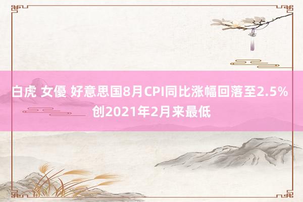 白虎 女優 好意思国8月CPI同比涨幅回落至2.5% 创2021年2月来最低