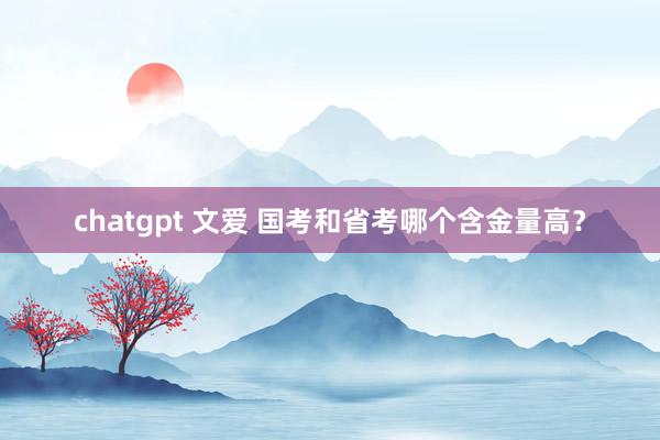 chatgpt 文爱 国考和省考哪个含金量高？