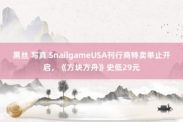 黑丝 写真 SnailgameUSA刊行商特卖举止开启，《方块方舟》史低29元