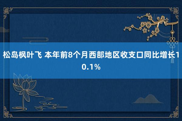 松岛枫叶飞 本年前8个月西部地区收支口同比增长10.1%