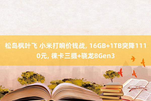 松岛枫叶飞 小米打响价钱战， 16GB+1TB突降1110元， 徕卡三摄+骁龙8Gen3