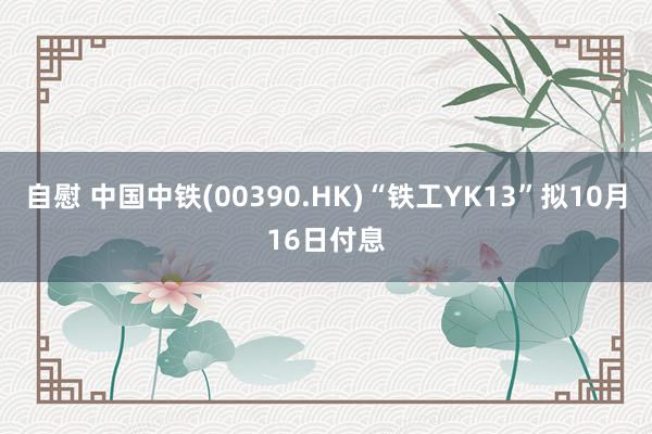 自慰 中国中铁(00390.HK)“铁工YK13”拟10月16日付息