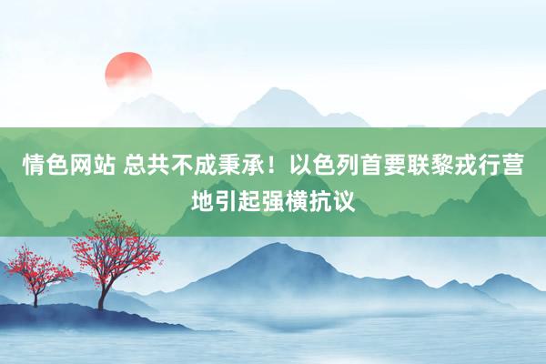 情色网站 总共不成秉承！以色列首要联黎戎行营地引起强横抗议