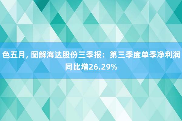 色五月， 图解海达股份三季报：第三季度单季净利润同比增26.29%