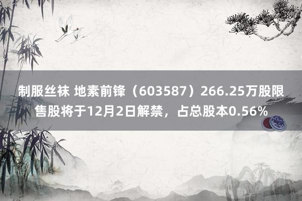 制服丝袜 地素前锋（603587）266.25万股限售股将于12月2日解禁，占总股本0.56%