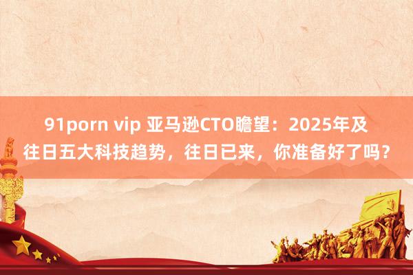 91porn vip 亚马逊CTO瞻望：2025年及往日五大科技趋势，往日已来，你准备好了吗？