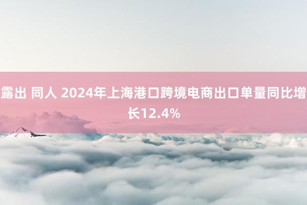 露出 同人 2024年上海港口跨境电商出口单量同比增长12.4%