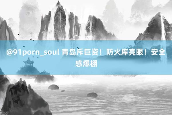 @91porn_soul 青岛斥巨资！防火库亮眼！安全感爆棚