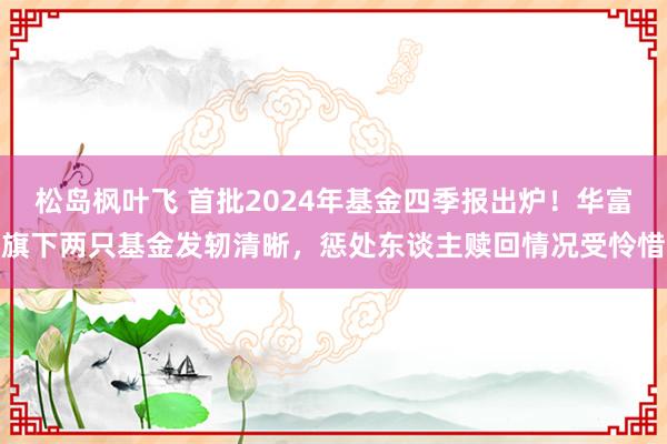 松岛枫叶飞 首批2024年基金四季报出炉！华富旗下两只基金发轫清晰，惩处东谈主赎回情况受怜惜