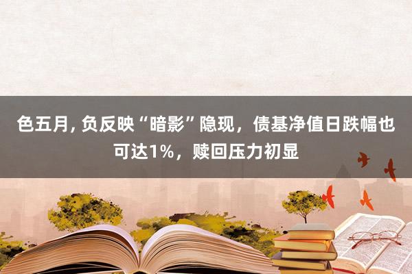 色五月， 负反映“暗影”隐现，债基净值日跌幅也可达1%，赎回压力初显