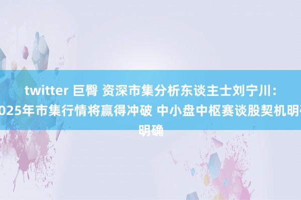 twitter 巨臀 资深市集分析东谈主士刘宁川：2025年市集行情将赢得冲破 中小盘中枢赛谈股契机明确